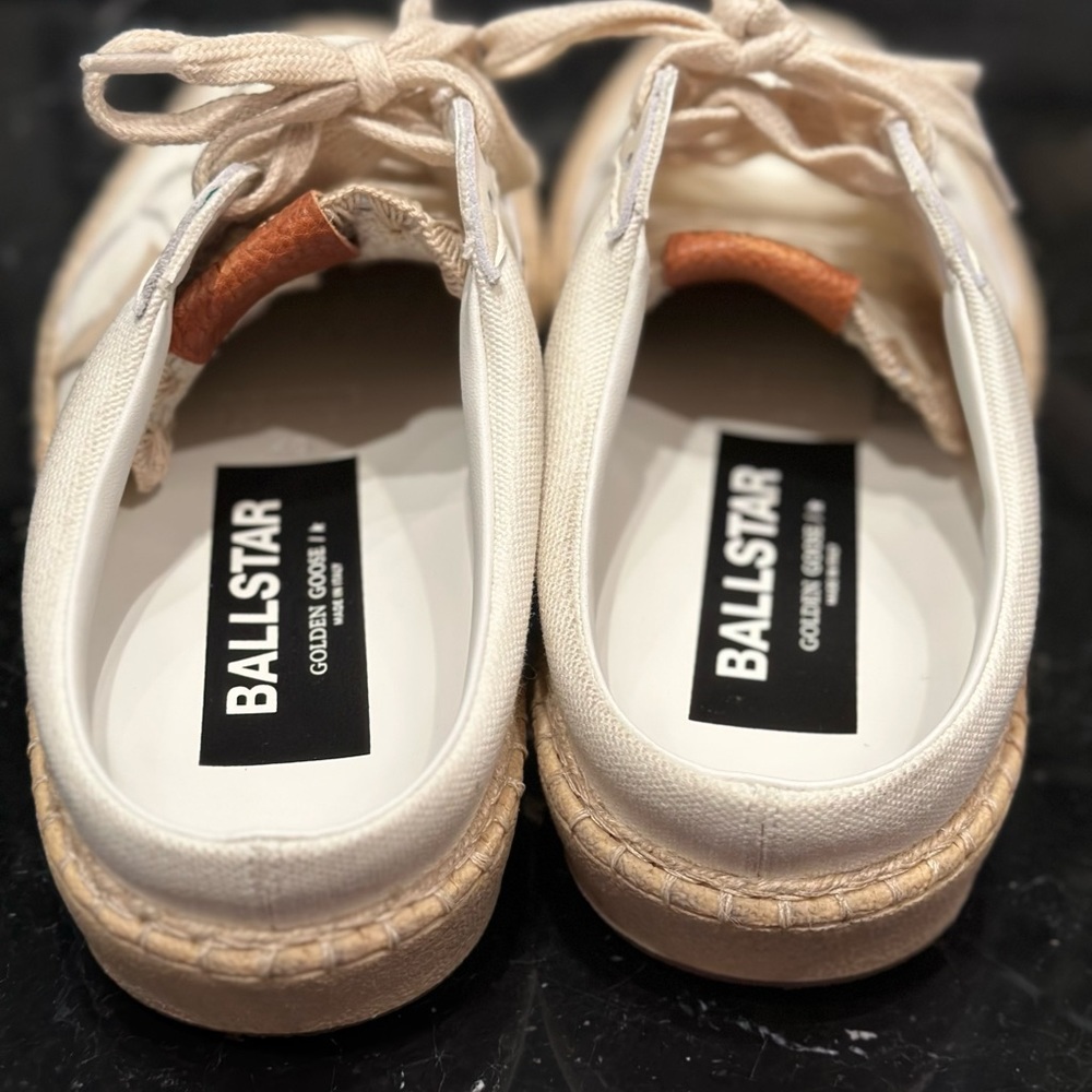 Golden Goose Cream and Tan Sneakers - Picture 5 of 6
